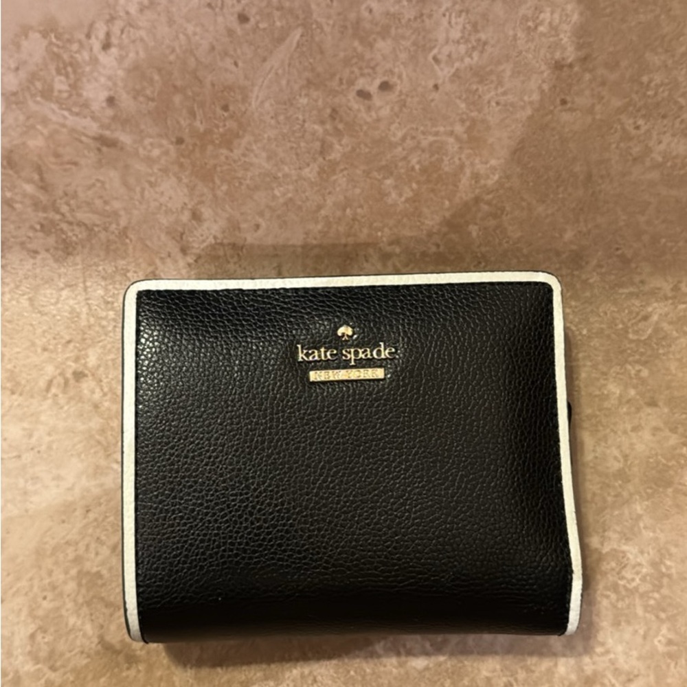 Kate Spade Black and White Leather Wallet